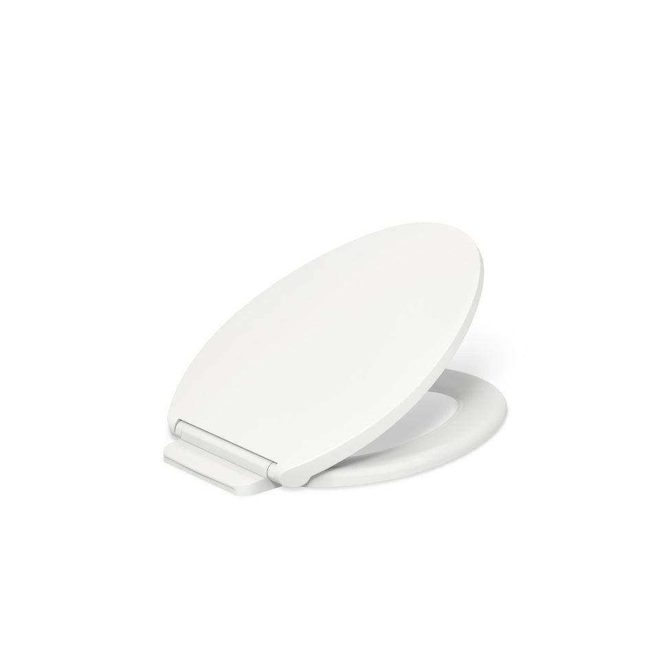 KOHLER Glissade readylatch quiet close seat white with above-bowl installation for quick setup