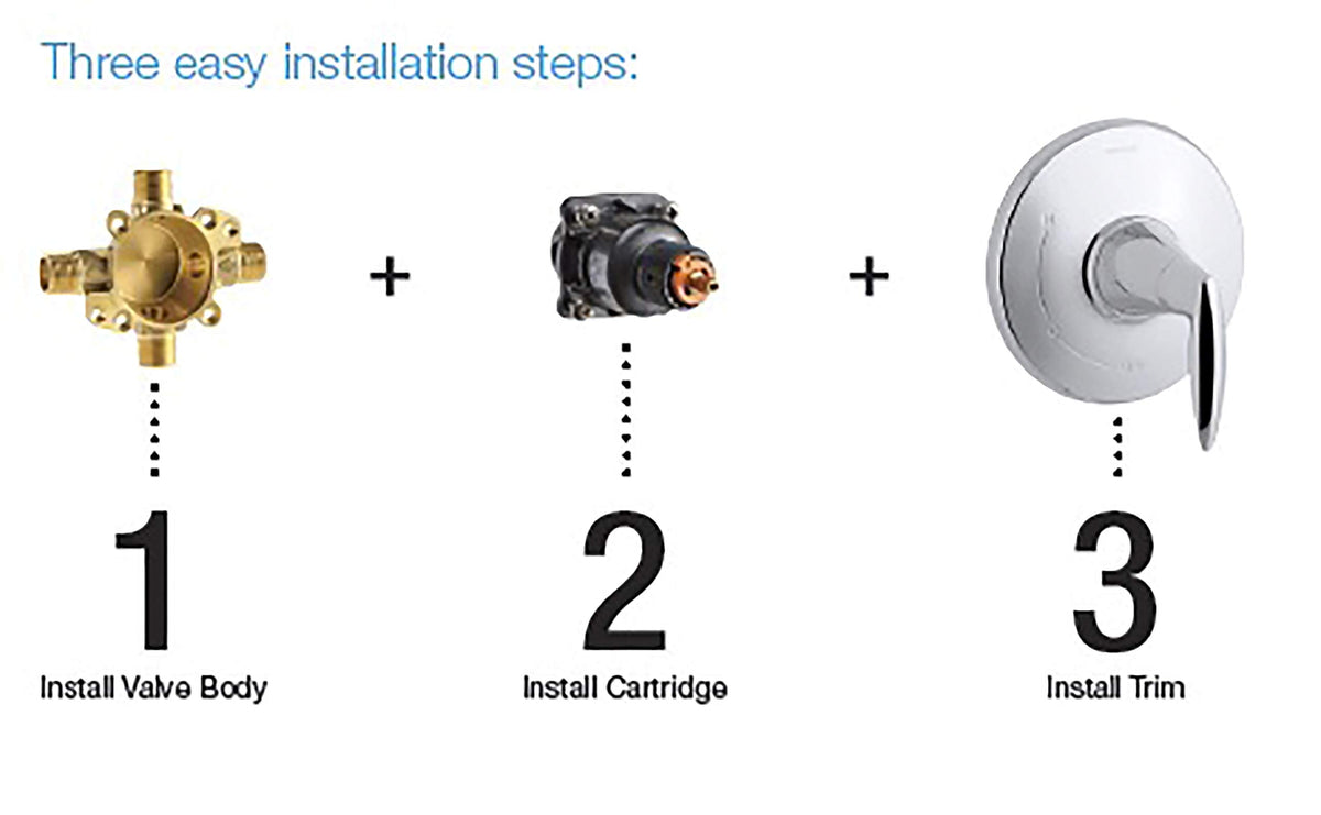 Shower trim kit compatibility with Rite-Temp valve system for cohesive design.