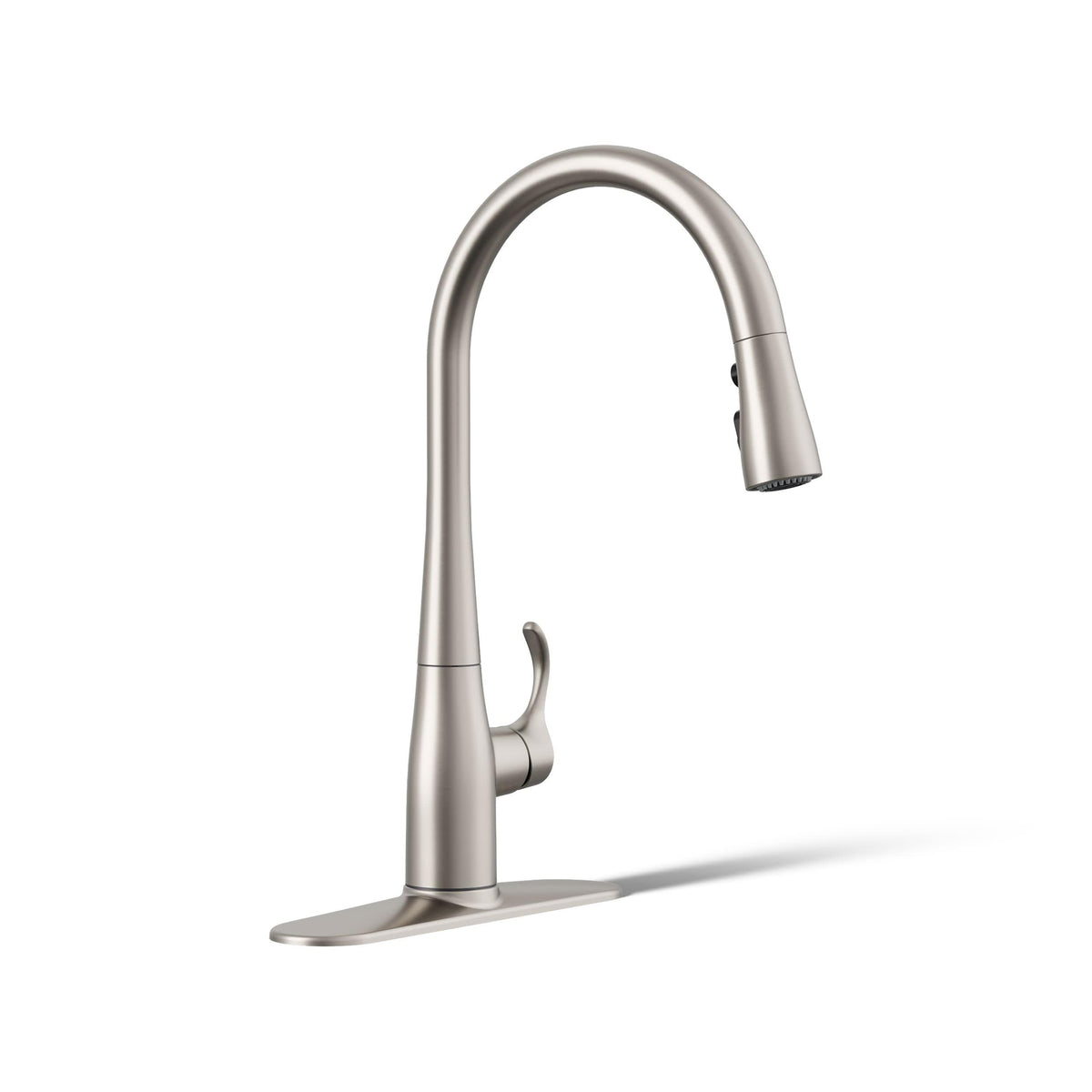 Kohler Simplice pull-down sprayer in action for versatile sink tasks