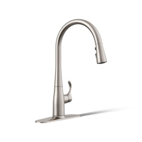 Kohler Simplice pull-down sprayer in action for versatile sink tasks