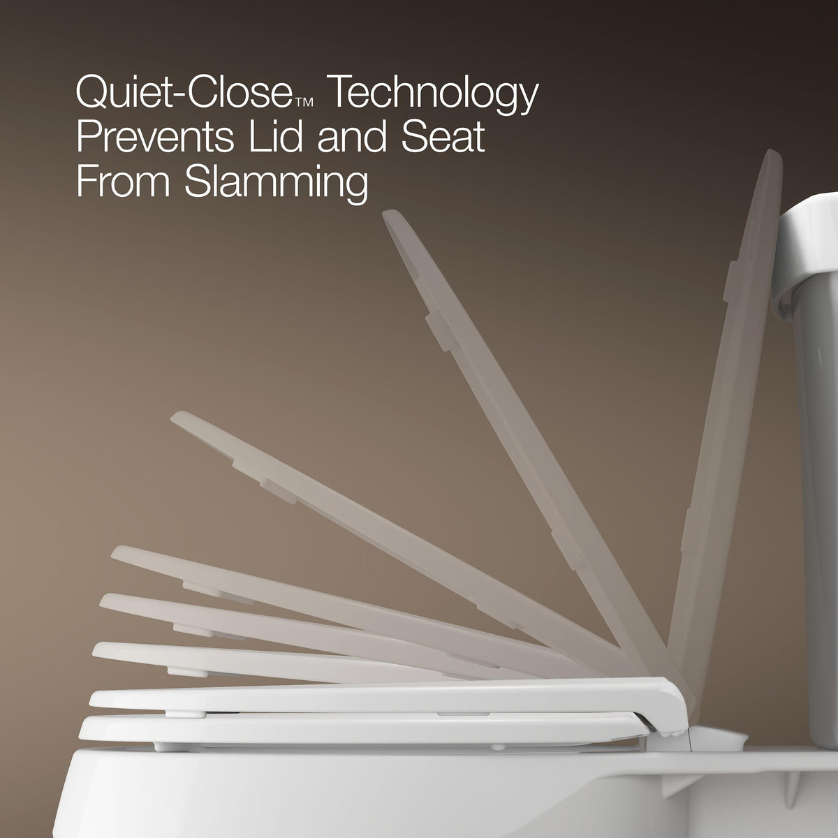 Kohler Stonewood universal-fit design, fits most elongated toilets.