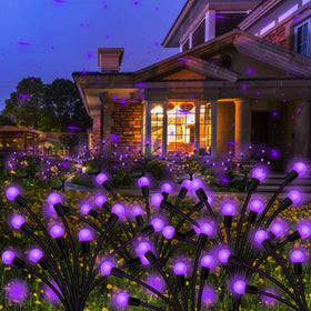 Kohlrabi solar firefly light sways with wind for magical garden accents.