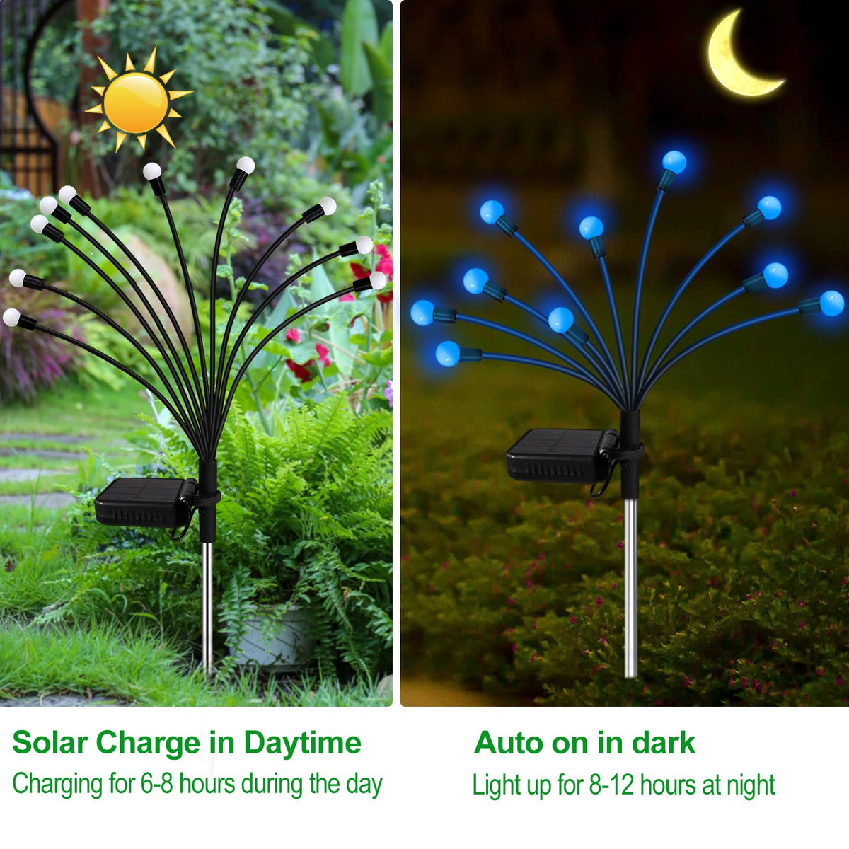 Kohlrabi solar lights IP65 waterproof for year-round outdoor use