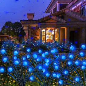 Kohlrabi solar firefly lights sway with breeze, adding dynamic garden motion