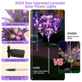 Kohlrabi lights combine lavender blooms and butterflies for nighttime ambience