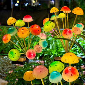 Kohlrabi solar mushrooms provide ambient light without wiring or maintenance.
