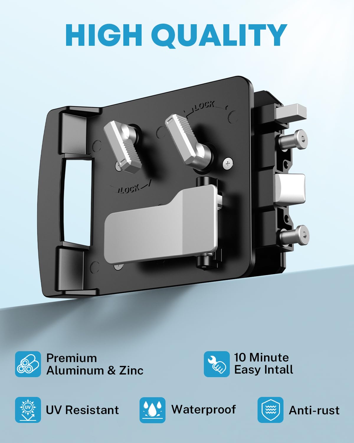 Kohree Class C door lock installed on door demonstrating secure mounting