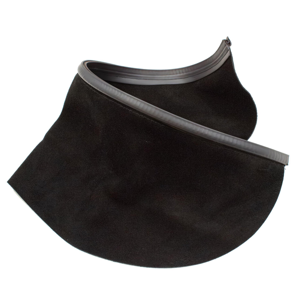 Koike Aronson leather neck protector with press-fit seal for secure helmet fit.
