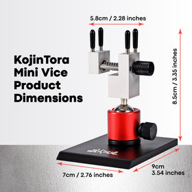 KojinTora mini vise on tabletop with easy setup for projects
