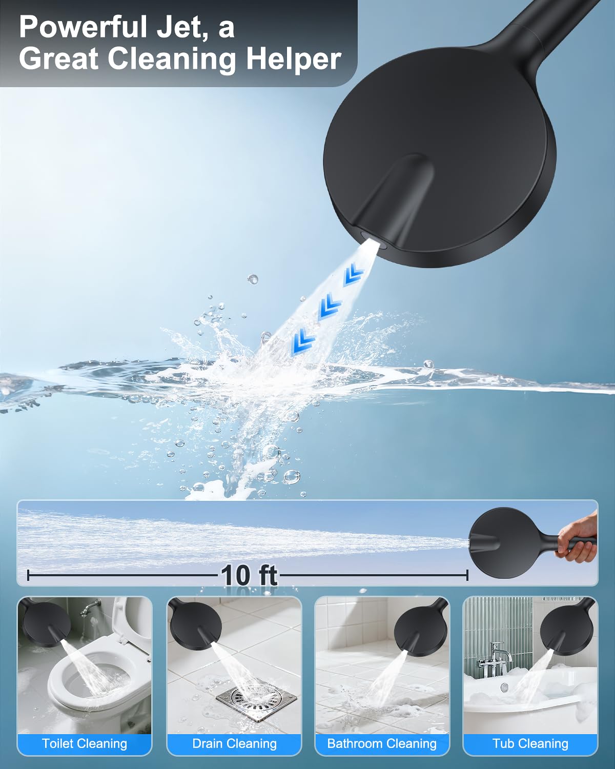 KOJOX Power Wash mode delivers high-pressure cleaning for grime removal.