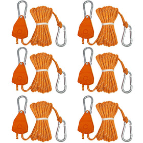 KOKKOYA 14ft retractable paracord rope securing a tarp with reliable tension.