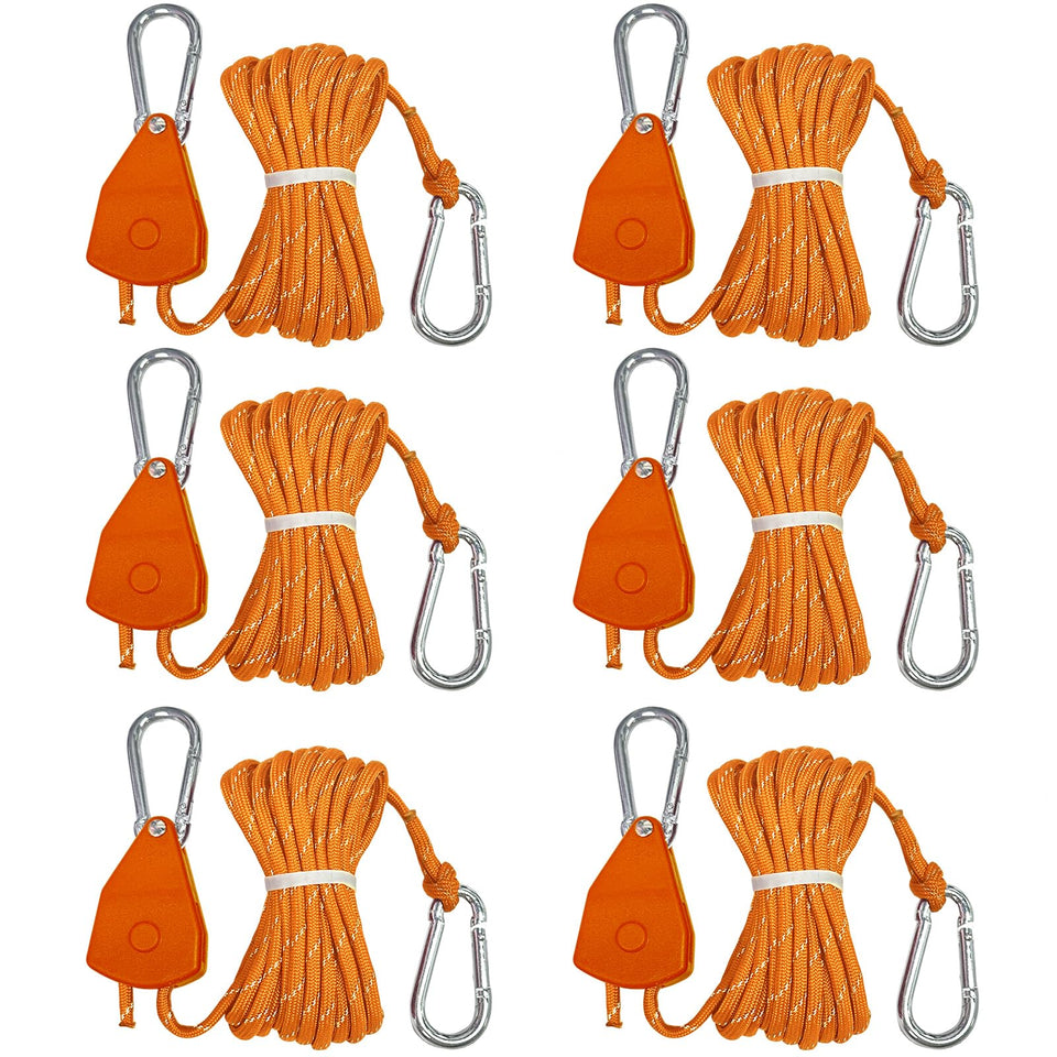KOKKOYA 14ft retractable paracord rope securing a tarp with reliable tension.