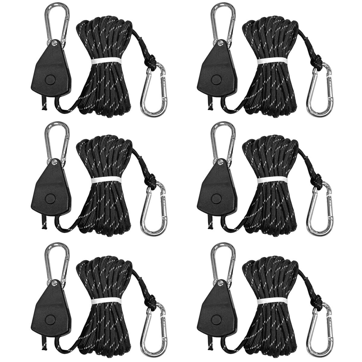 KOKKOYA longer 14ft paracord rope tie down secures tarps with reflective grip.
