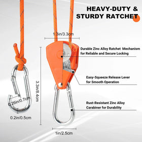 KOKKOYA outdoor tie-down kit ideal for camping, tarps, and grow lights.