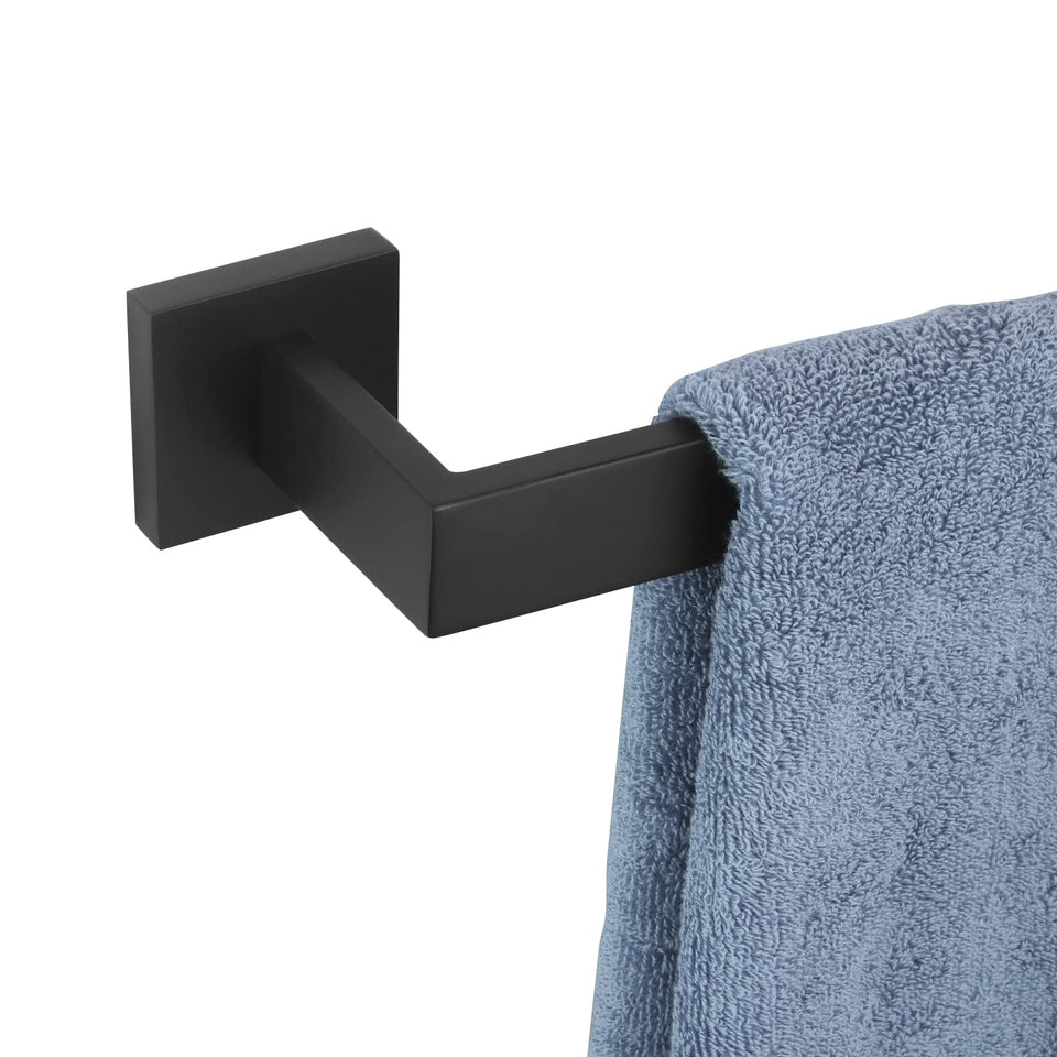 KOKOSIRI 32-inch towel bar wall-mounted in matte black for space-saving storage