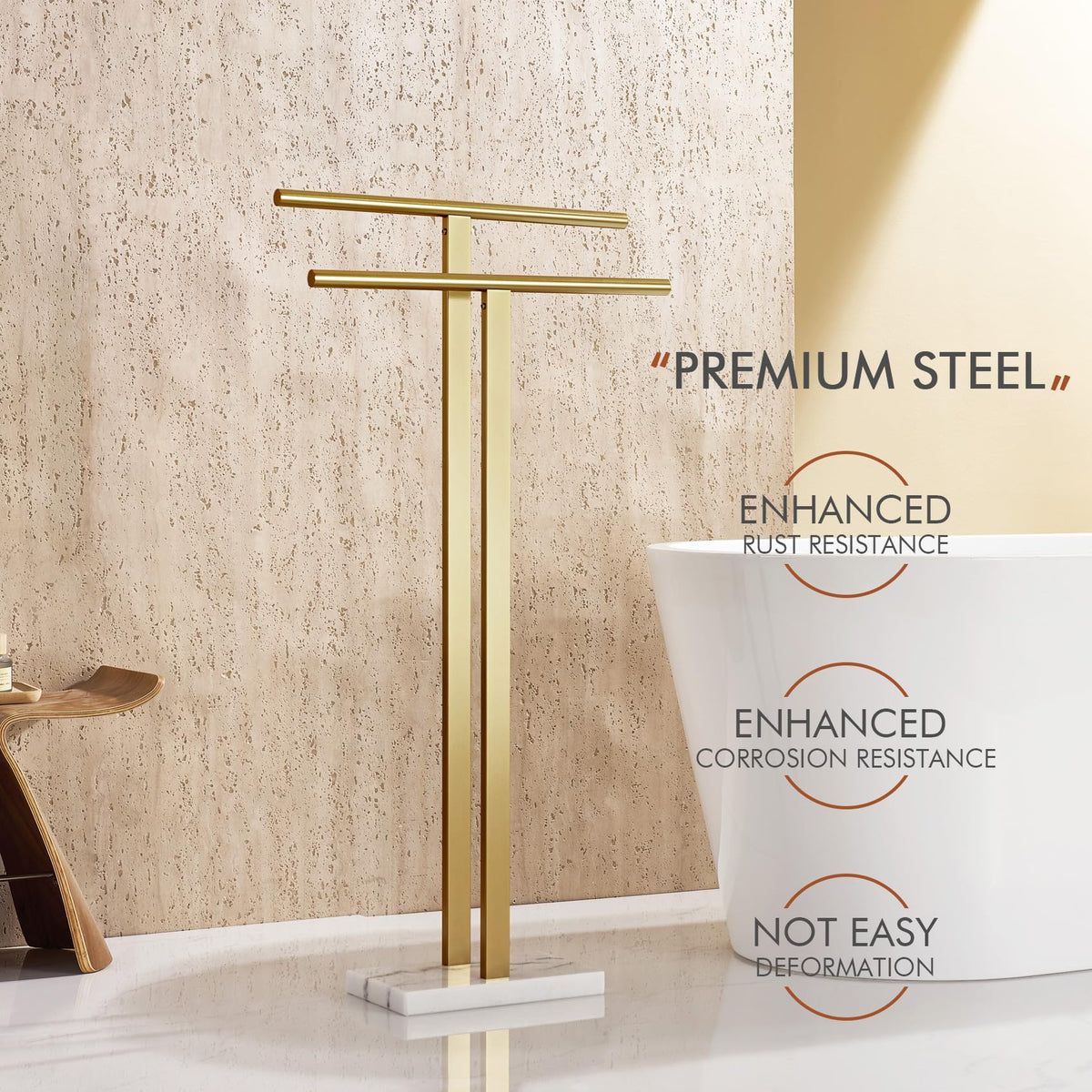 KOKOSIRI compact base footprint fits tight spaces in small bathrooms.