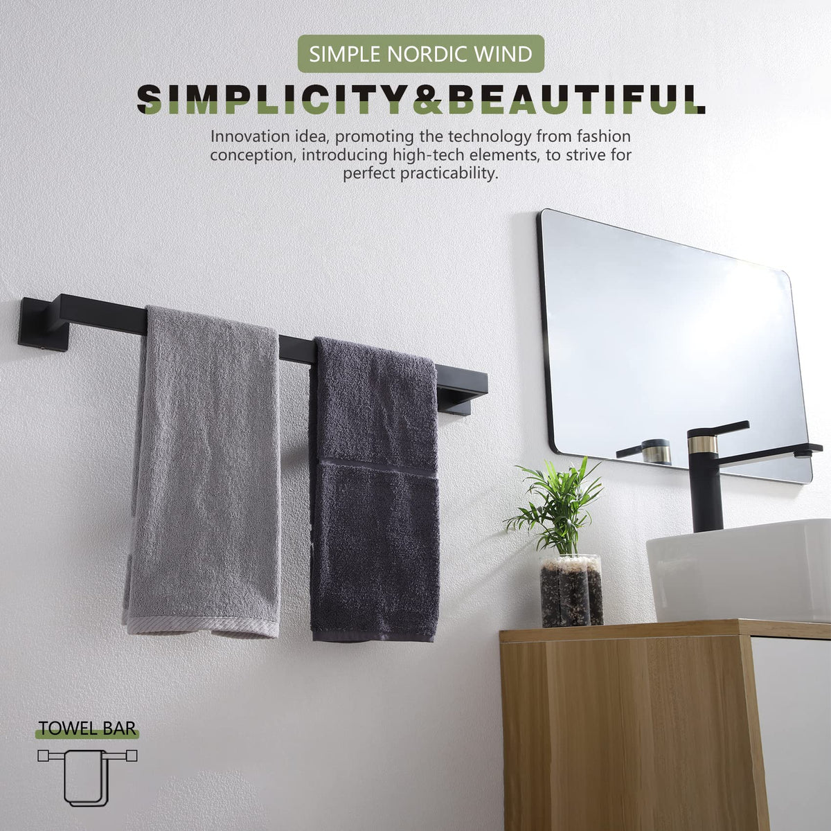 KOKOSIRI sturdy mounting brackets provide reliable support on walls.