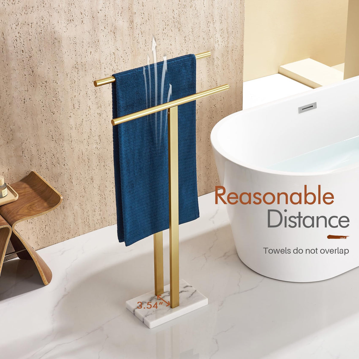 KOKOSIRI marble base weighs 8.23 lbs for solid, wobble-free stability.