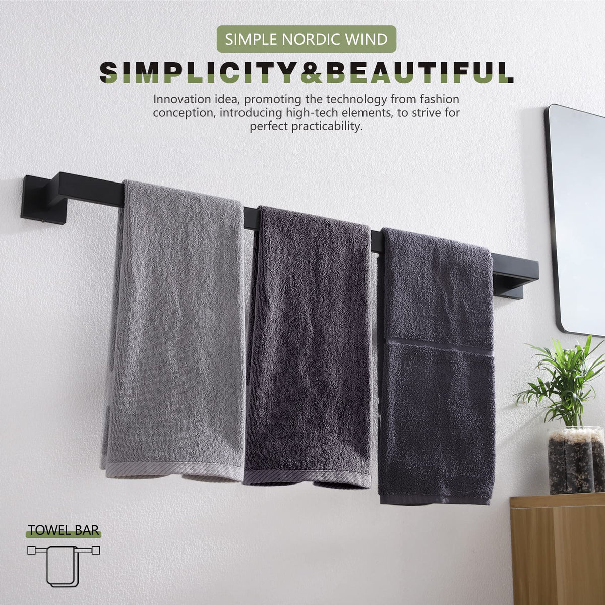 KOKOSIRI matte black finish detail complements modern bathrooms