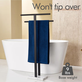 Anti-slip pads on the marble base protect floors and prevent movement.
