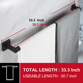 KOKOSIRI towel bar package contents showing hardware for quick install