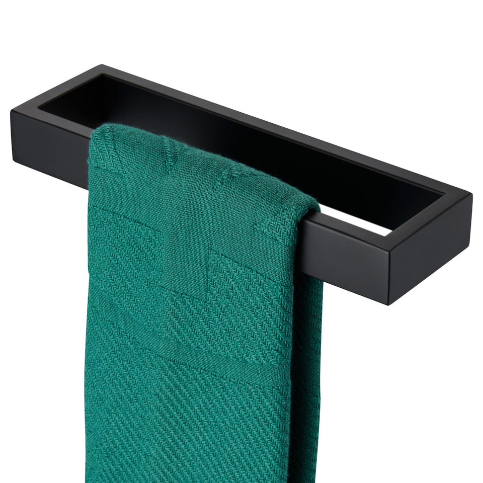 KOKOSIRI matte black towel ring 9-inch front view for a neat bathroom