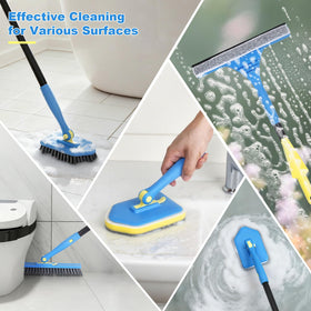Koksi 2in1-window-shower-squeegee delivers streak-free drying for glass and mirrors.