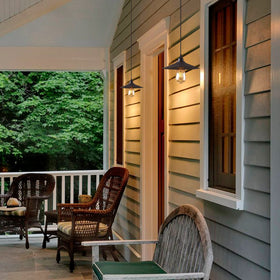 KOLAKODLUX galvanized iron shade resists corrosion for long outdoor use.