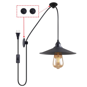 KOLAKODLUX hanging lamp with plug ideal for outdoor spaces, weatherproof and adjustable for perfect height.