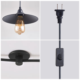 KOLAKODLUX matte black iron shade adds rustproof durability and modern style.