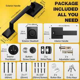 Kolet adjustable latch image shows versatile backset compatibility.