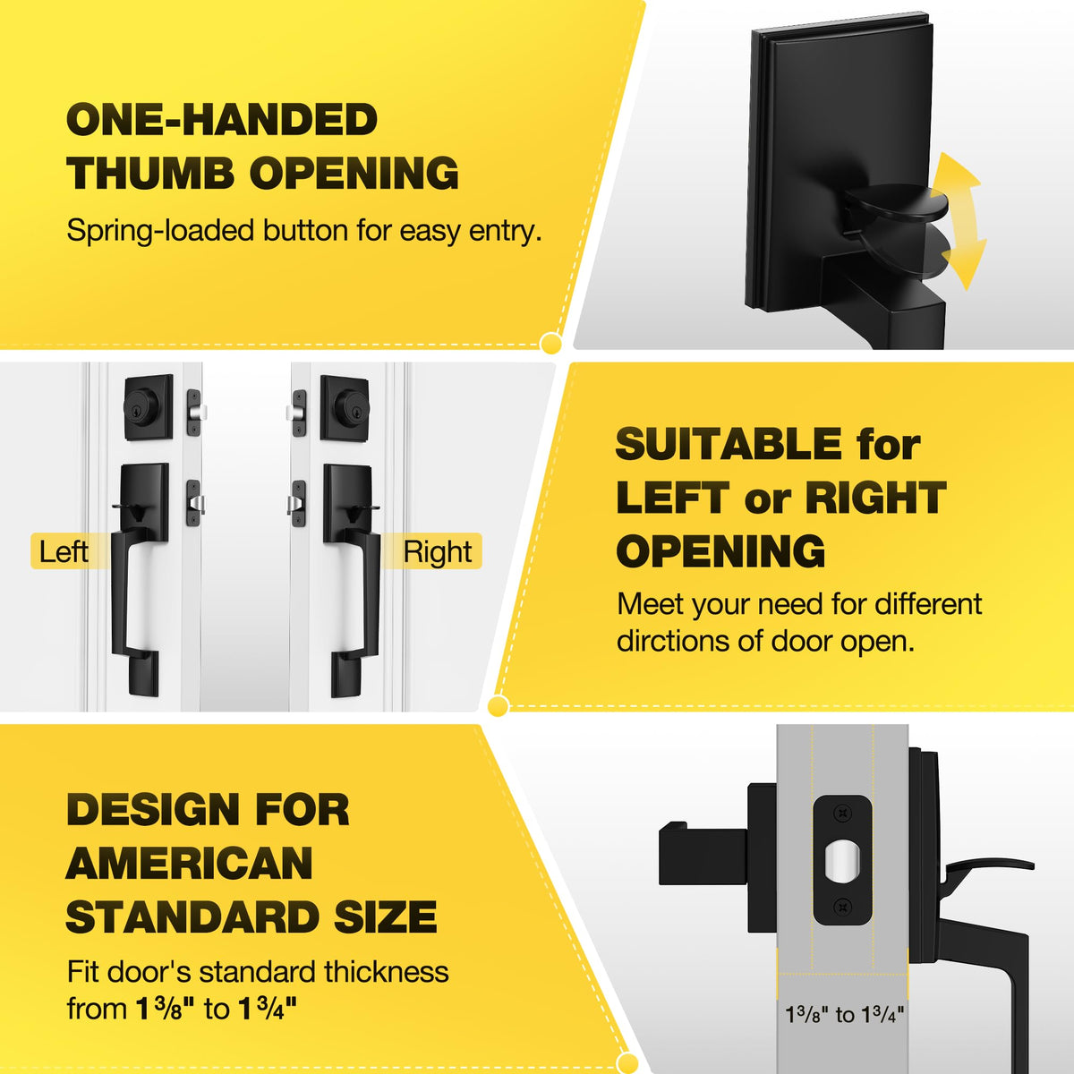 Kolet detail highlights hardware and installation options for the lock set.