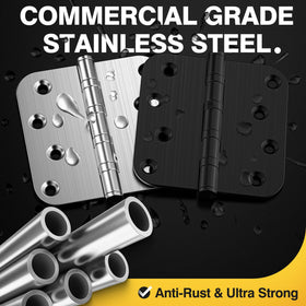 Kolet hinge installation kit close-up with included screws for quick setup.