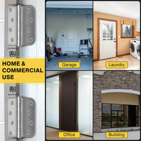 KOLET hinges for interior and exterior use across multiple doors