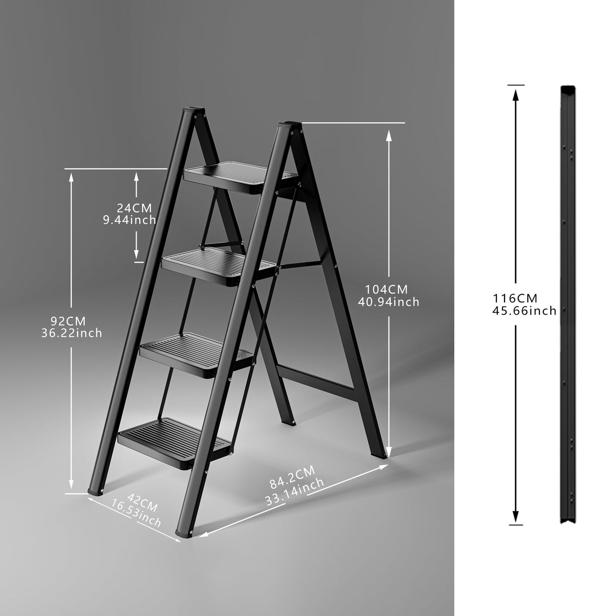 Koll Link portable-ladder fits in car trunk for errands.