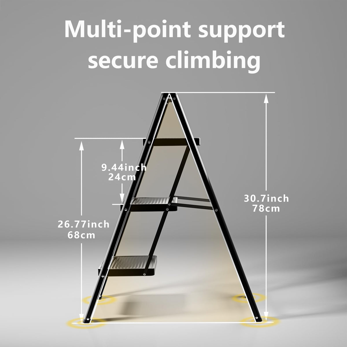 KOLL LINK compact folded-thin ladder for easy under-bed storage