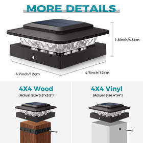 Kolpop 16-pack solar post cap lights ready for multiple posts