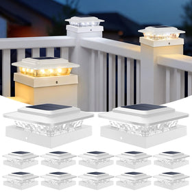 Kolpop 4x4 post-cap light in soft warm white on wood post for welcoming evenings