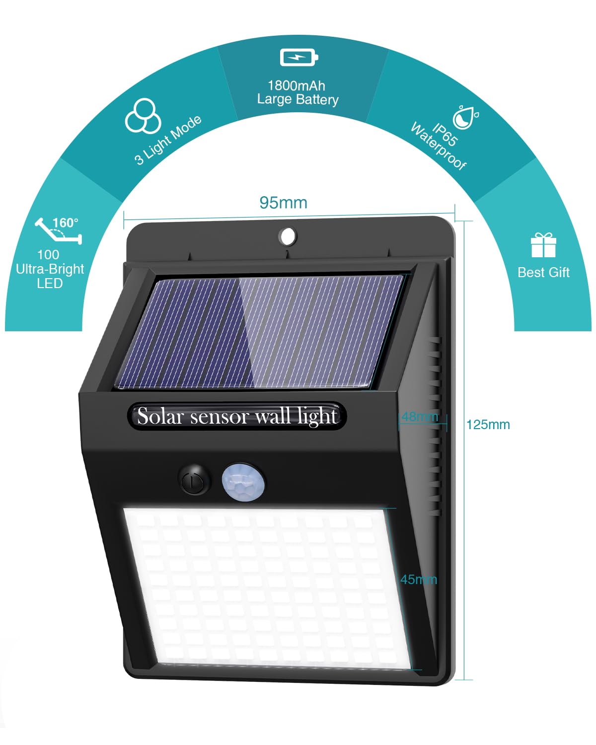 Kolpop six-pack outdoor solar motion lights brighten the backyard path with wireless setup.