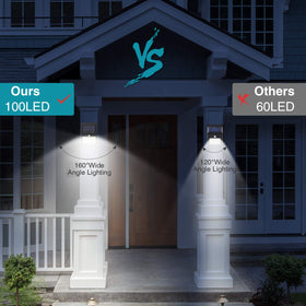 Kolpop six-pack solar motion lights guide garage entry with reliable motion sensing.
