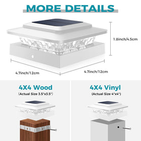 Kolpop easy-install solar post-cap light mounted quickly on a post