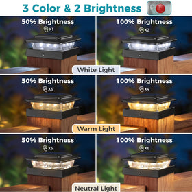 Kolpop post cap light emitting natural daylight for clear visibility