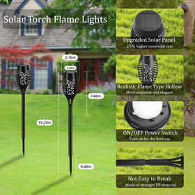 KOLYC flickering flame effect enhances outdoor pathways and entryways.