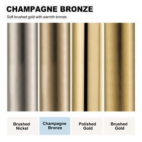 KOMEGO corrosion-resistant brushed gold finish for long-lasting shine.