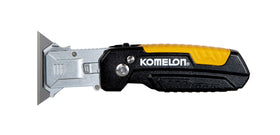 Komelon folding 2-n-1 knife folded for compact portability and ready access
