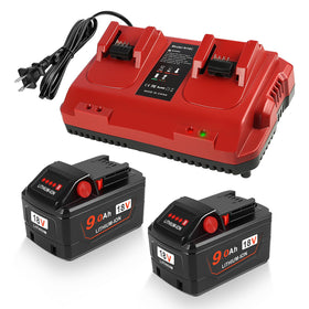 Komifolen Milwaukee M18 9-0Ah battery pack front view for extended cordless work