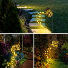 Komirom solar lantern lights garden pathways with hands-free convenience
