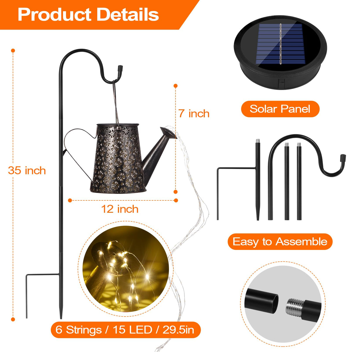 Komirom lights are IP65 waterproof and rust-resistant for year-round decor