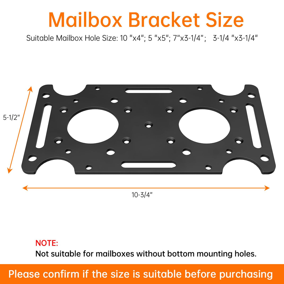 KOMOHOM heavy-duty bracket for secure post-mount mailbox attachment.