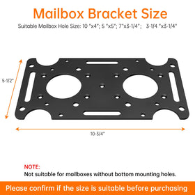 KOMOHOM heavy-duty bracket for secure post-mount mailbox attachment.